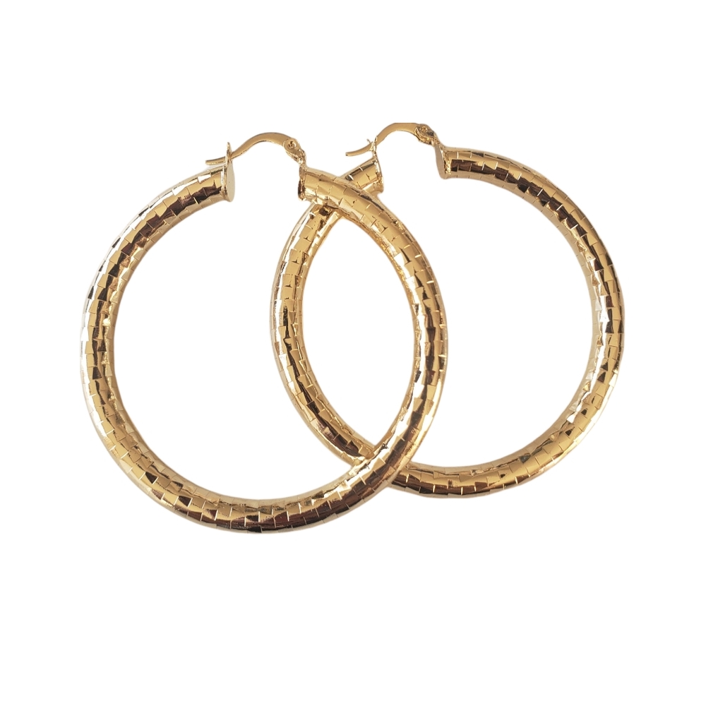 Earrings hoops laminated gold 18k
